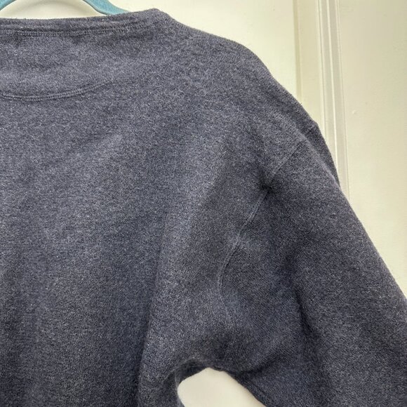 Vintage 90s Banana Republic Dark Blue Thick Merino Wool Sweater Women's Size XL - Picture 10 of 13